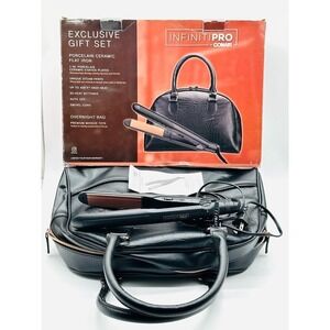 Premium overnight bag complete with high-heat flat iron